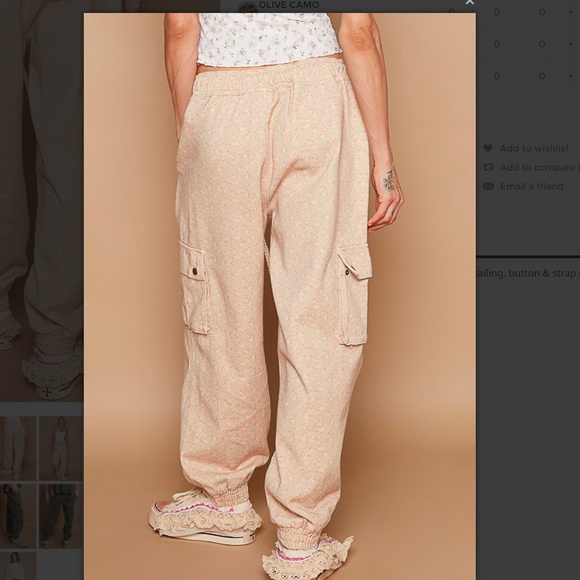 ❤️ POL “ CAMI “ POL Camo Twill Jogger Pants with Pocket Detail SR19 - Picture 5 of 5